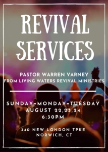 Read more about the article Sunday August 22nd Revival Service Canceled